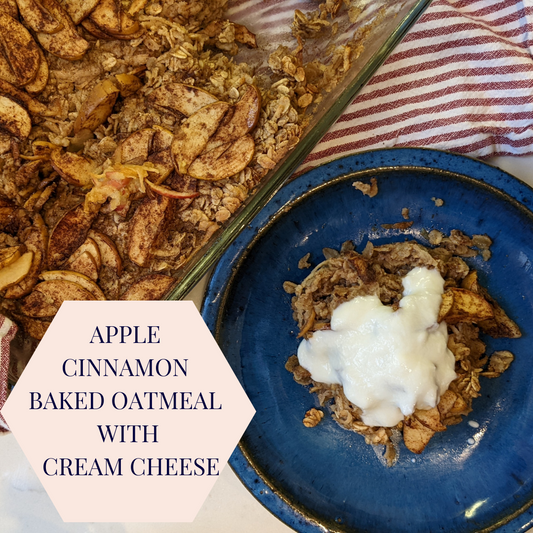 Apple Cinnamon Crisp Baked Oatmeal (with Cream Cheese)