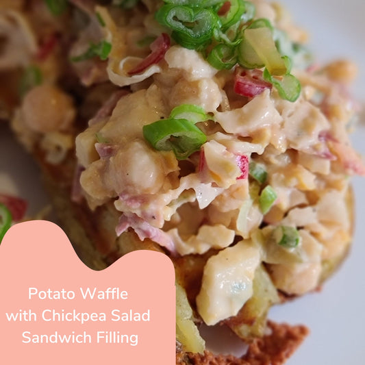 Potato Waffle with Chickpea Salad Sandwich Filling (use together or separate)