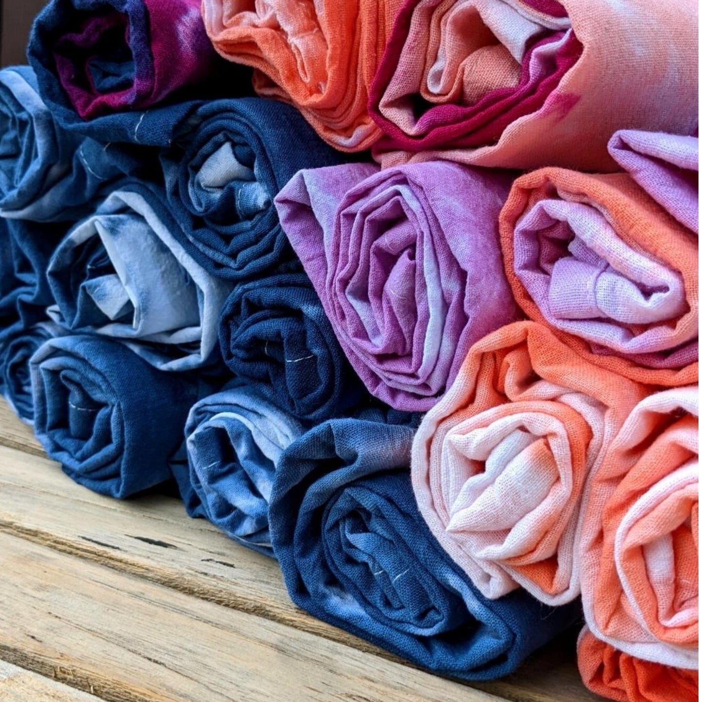 Tie-dyed 100% Cotton Kitchen Towel & Beeswax Wrap Set