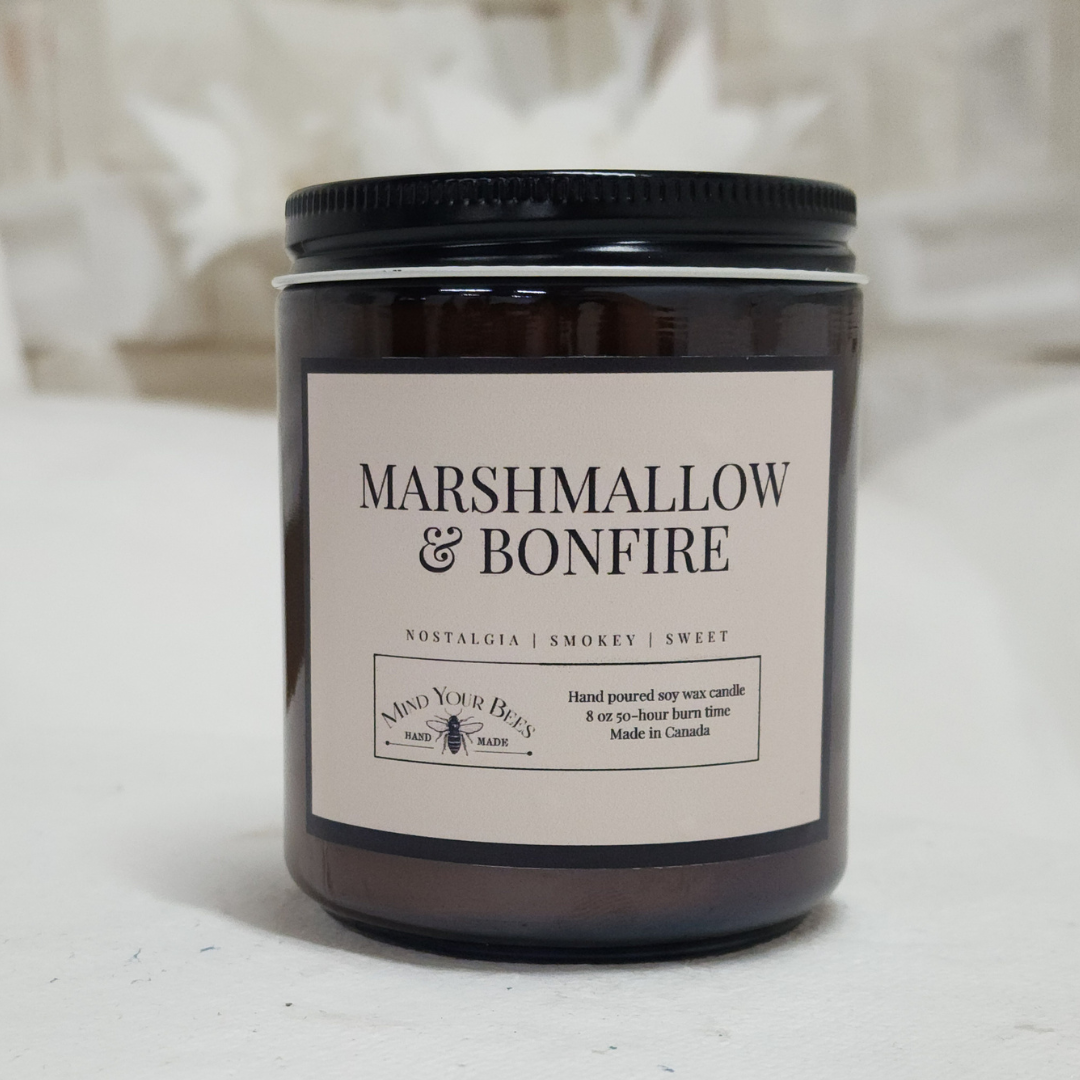 Marshmallow & Bonfire  Soy Candle – 8 oz
