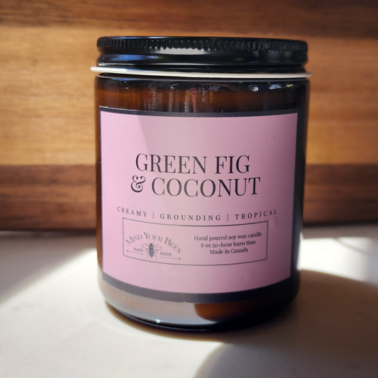 Green Fig & Coconut Soy Candle – 8 oz