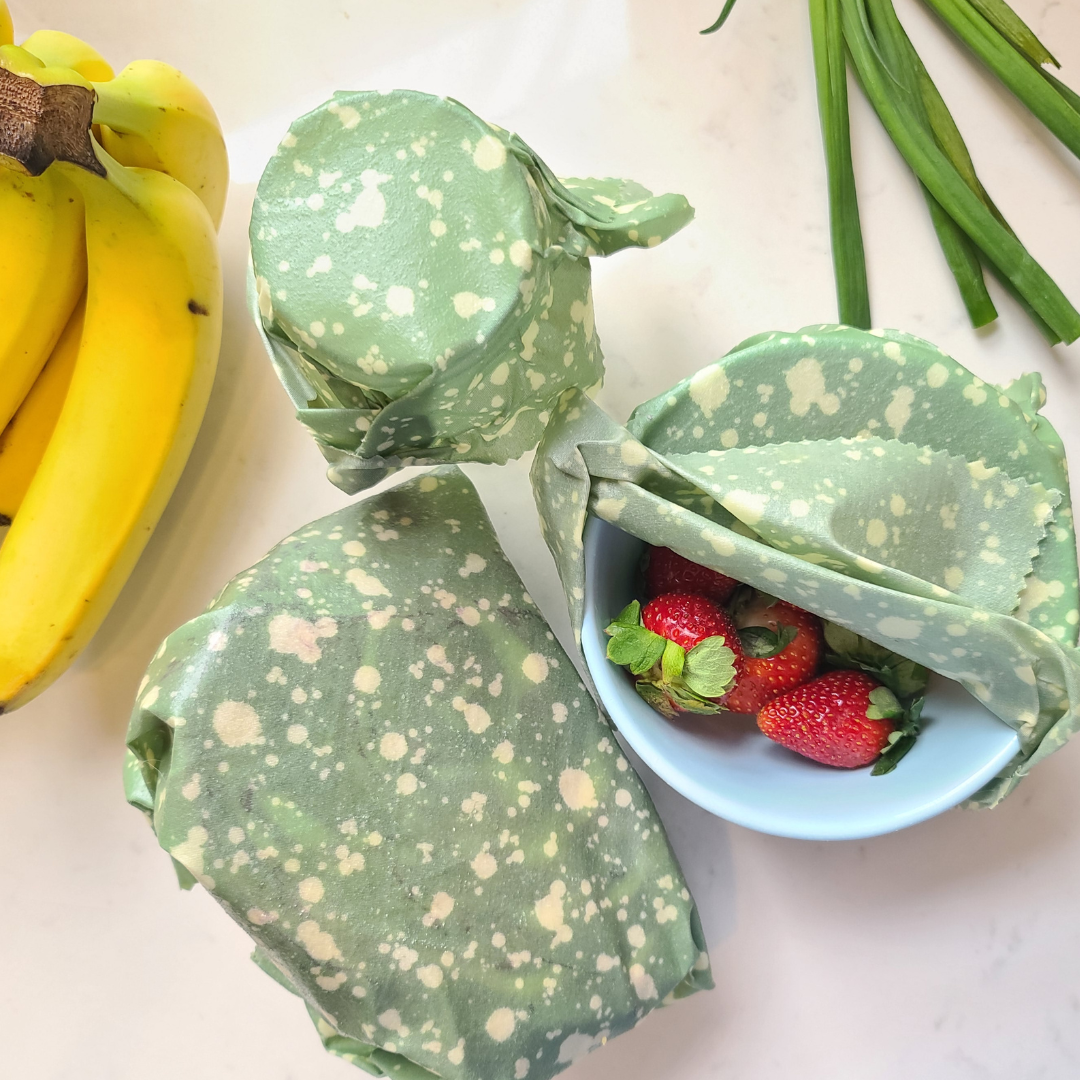Natural Wraps Beeswax Food Wraps | Through the Trees (green) – Mind Your Bees Wraps