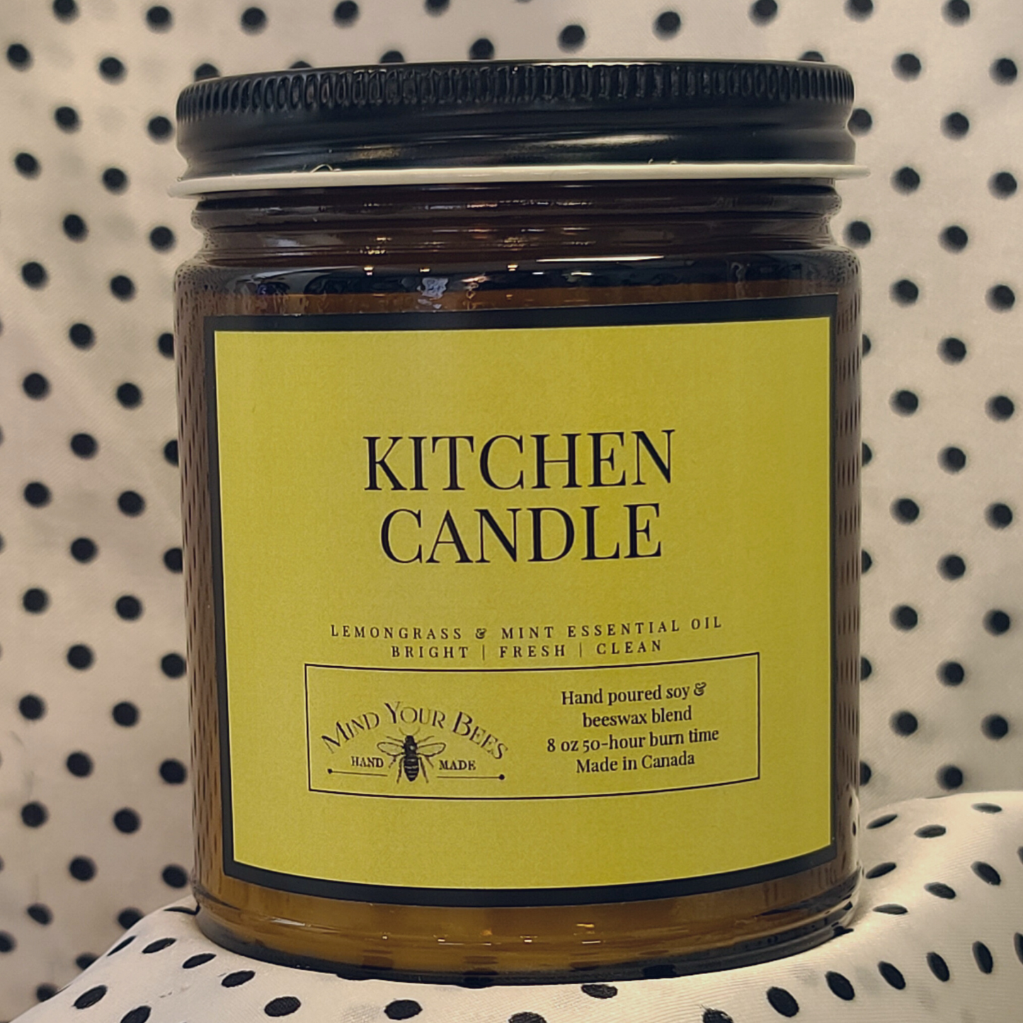 Kitchen Candle -Lemongrass & Mint Essential Oil