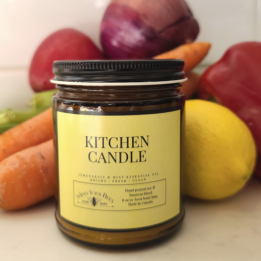 Kitchen Candle -Lemongrass & Mint Essential Oil