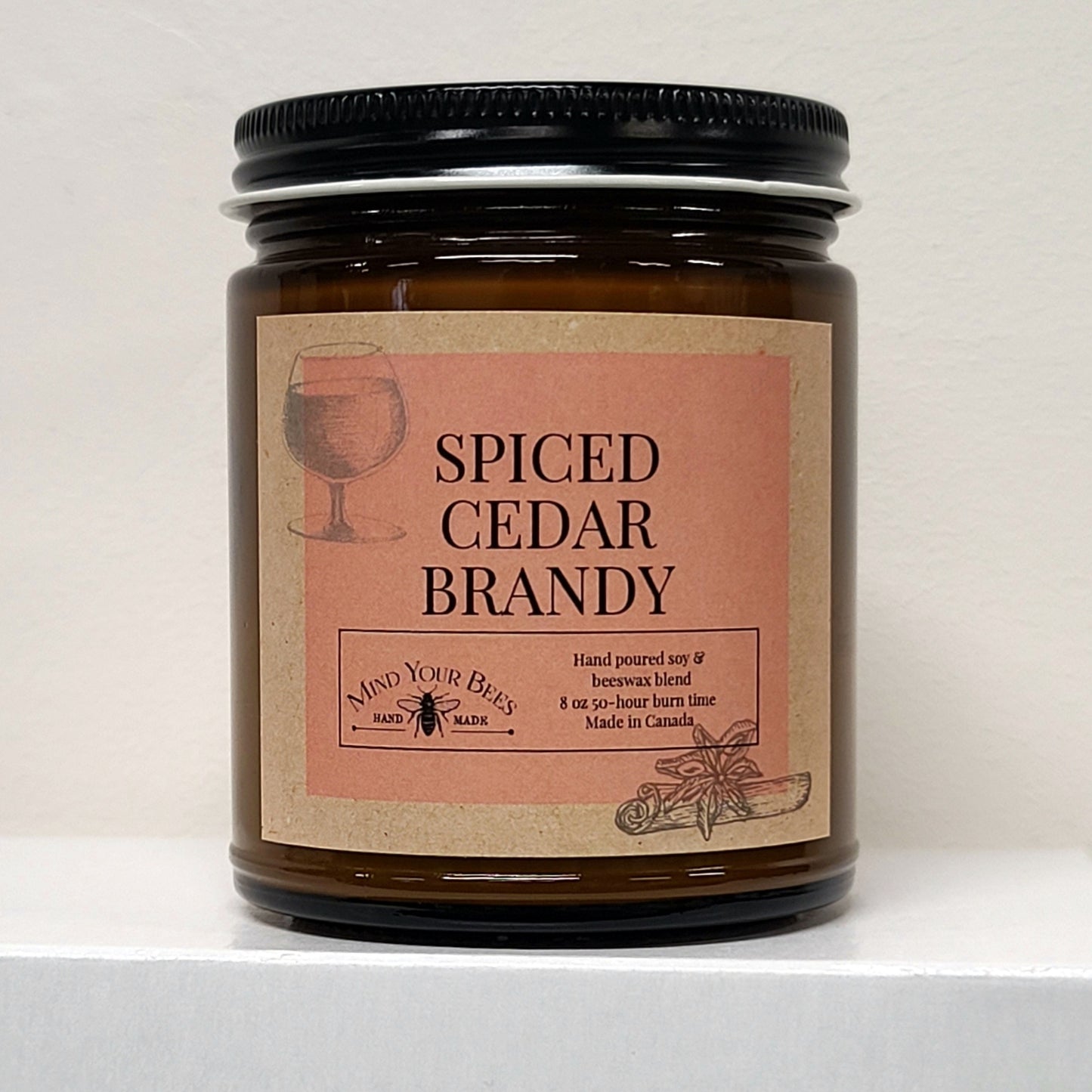 Spiced Cedar Brandy Soy Candle